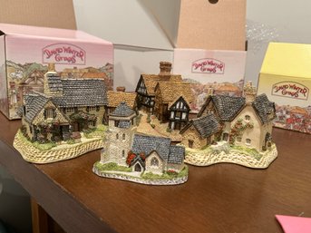 3 DAVE Winters Cottages With Boxes & COA's