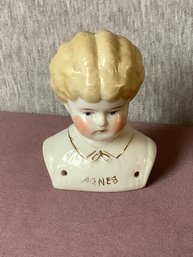 Agnes Blond Doll Head Made In Germany