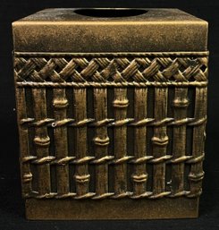 Brass Style Bamboo Designed Tissue Box Cover