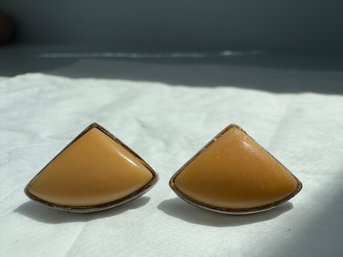 Butterscotch Vintage Art Deco Style Earrings 95% Silver