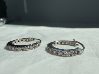 Set Eternity Earrings In Sterling Silver