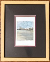 Barbara Apel (1999) Original Monoprint Of Strawberry Point, Massachussets