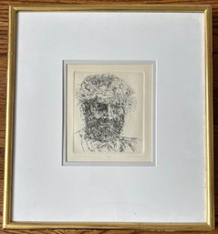 David Bumbeck (B1940 Americab) Limited Edition Etching Portrait  'Barbadonis'