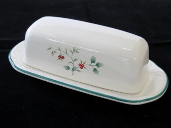 Pfaltzgraff Winterberry Stoneware Covered Butter Dish - Lot 1