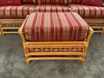South Sea Rattan & Wicker Ottoman