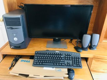 Vintage Dell Dimension 2400 Desktop Computer Bundle With Monitor & Accessories