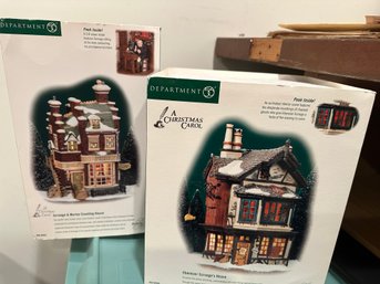 Dept. 56 Christmas Carol 2 Piece Dickens Village Series  Scrooge & Marley Counting House & Scrooges House