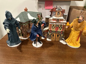 Dept. 56 Houses And Figurines No Boxes   5 Pc.