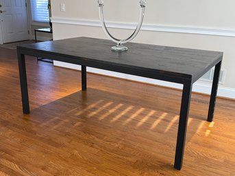Beautiful Parsons Style Dining Room Table With Intentional Rustic Finish