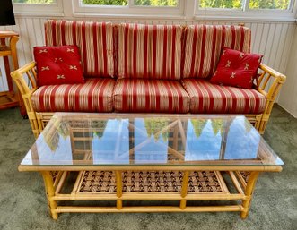 Vintage South Sea Rattan Coffee Table
