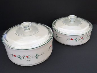 Pfaltzgraff Winterberry 4 Piece Round Lidded Casserole Dishes