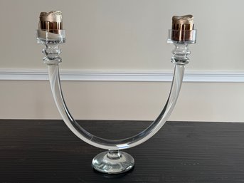 Beautiful Global Views Two Lite Glass Tube Candle Holder