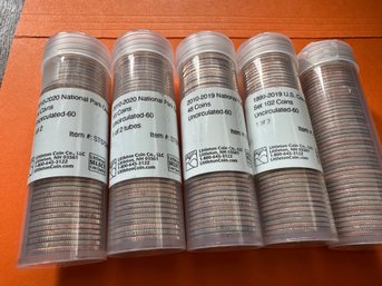 5 Tubes Uncirculated Quarters - National Parks & U. S Commemoratives