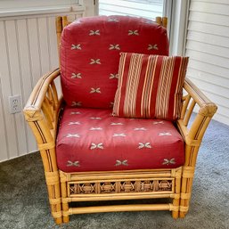 Vintage South Sea Bamboo And Rattan Armchair Lot #2