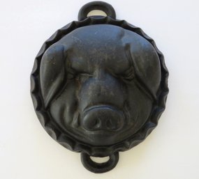 Heavy Cast Iron Pig Boar Cheese Mold