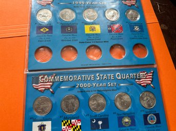 1999 And 2000 Commemorative State Quarters From Philadelphia Mint