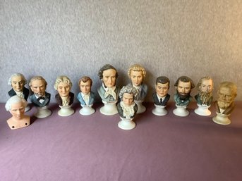 Lefton China Composers & Presidents Bust Figures
