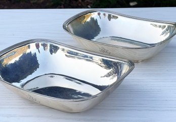 A Pair Of Large Vintage Tiffany Sterling Silver Bread Baskets