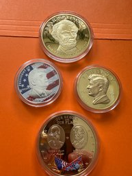 Presidential Coins -  Trump, Kennedy, Grant/Lee, Lincoln