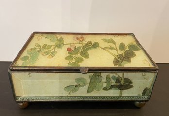 Signed Willant Decoupage Trinket/Jewelry Box