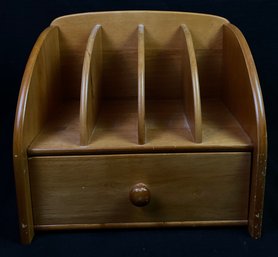 Wooden Table Top Organizer Unit