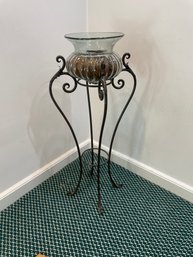 Flower Stand With Glass Vase