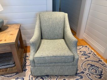 Swivel Rocking Chair In Armadel Teal By Sherrill Furniture - Made In USA