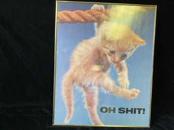 Cat Hanging Cardboard Poster Board