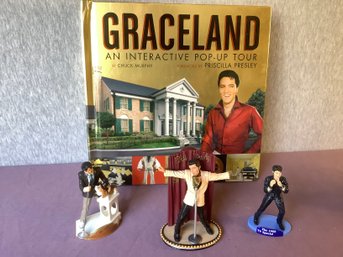 Graceland Book & Elvis Presley Figurines
