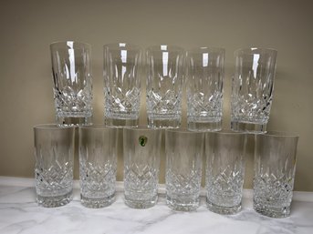Eleven Waterford Crystal Lismore Pattern Hi Ball Tumbler Glasses