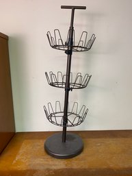 Vintage Metal Spinning Shoe Rack Organizer