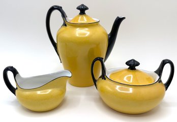 Vintage Phoenix China Chechsolvakian Art Deco Style Teapot, Creamer & Sugar Bowl