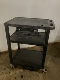 Wheeled TV Cart