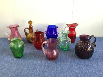 Mixed Glass Vase/pitcher Lot #1