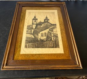 Print Of Hans Steiner Etching - Church Of The Rosary