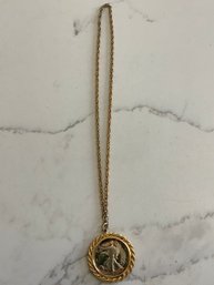 Vintage 1935 Walking Liberty Half-dollar Coin Pendant Necklace #171