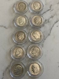 Lot Of 10 - US Roosevelt Silver Dimes #172