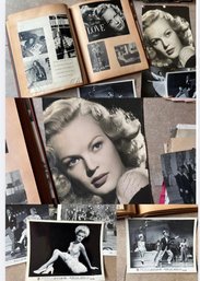 Large Vintage June Haver Hollywood Movie Memorabilia Lot ~ Signed Photo, Glossies & 3 Scrapbooks Full ~