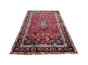 A Vintage Hand Knotted Wool Area Rug