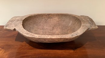 Antique Primitive Hand Carved Dough Bowl