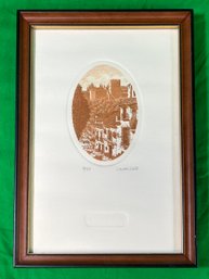 Framed & Signed Print Village View By Juan Luis