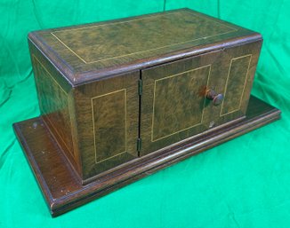 Victorian Walnut Desktop Pipe/coin Cabinet