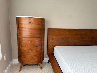 West Elm Mid Century Modern Style Penelope Narrow Five Drawer Dresser