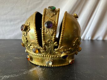 Gilt Metal Crown With Faux Jewels