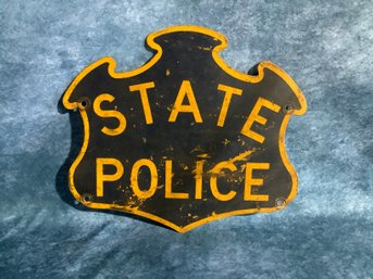 Vintage Ct. State Police Sign