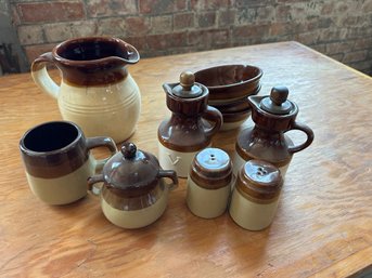 Lot Of Brown Pottery