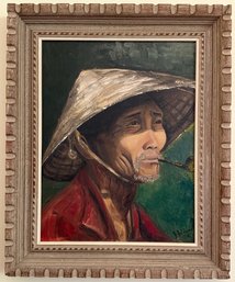 Oil On Canvas, J. Wdowsky, Chinese Gentleman, Circa 1960
