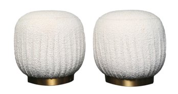 CB2 Pleated  Boucle  Ottoman $399