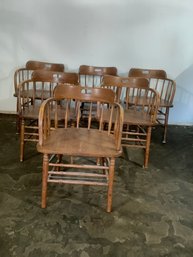 Early 20th Century Antique Barrel Back Pub Chairs