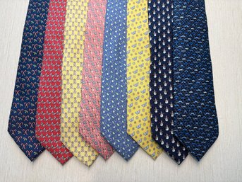 Collection Of Eight Vineyard Vines Neck Ties